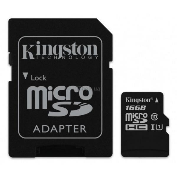 Kingston 16GB microSDHC class 10 UHS-I Canvas Select (SDCS-16GB)