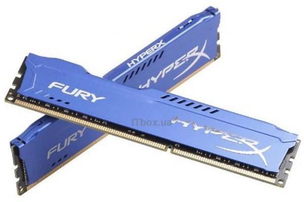 DDR3 8Gb (2x4GB) 1600 MHz HyperX Fury Blu Kingston (HX316C10FK2-8)